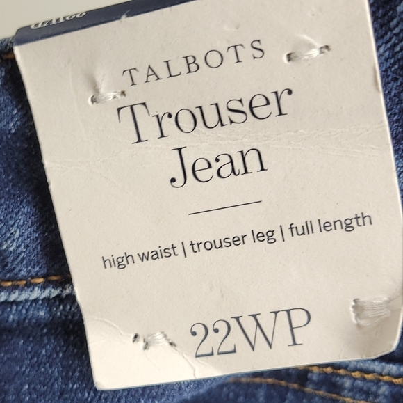 Talbots Womens Plus Petite High Waist Trouser Jeans Size 22WP - Picture 8 of 12